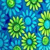 GK DAISY PRINT CHILD X-SMALL BLUE GREEN COTTON/SPANDEX GYMNASTIC TANK LEOTARD XS - Image 2