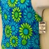 GK DAISY PRINT CHILD X-SMALL BLUE GREEN COTTON/SPANDEX GYMNASTIC TANK LEOTARD XS - Image 3