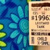 GK DAISY PRINT CHILD X-SMALL BLUE GREEN COTTON/SPANDEX GYMNASTIC TANK LEOTARD XS - Image 4