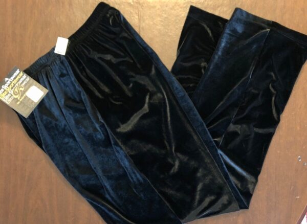 GK WOMENS 2X-LARGE BLACK VELVET WARM UP GYMNASTICS SKATE LOUNGE PANTS Sz 2XL NWT - Image 3