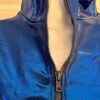 GK SUPPLEX WARM UP JACKET ADULT SMALL TURQUOISE FOIL WHITE GYMNASTICS CHEER Sz S - Image 2