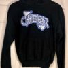 GK ELITE CHEER GIRLS MEDIUM SWEATSHIRT HOODIE BLACK GLITZY LOGO Sz CM NWT!