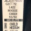 GK ELITE CHEER GIRLS MEDIUM SWEATSHIRT HOODIE BLACK GLITZY LOGO Sz CM NWT! - Image 6