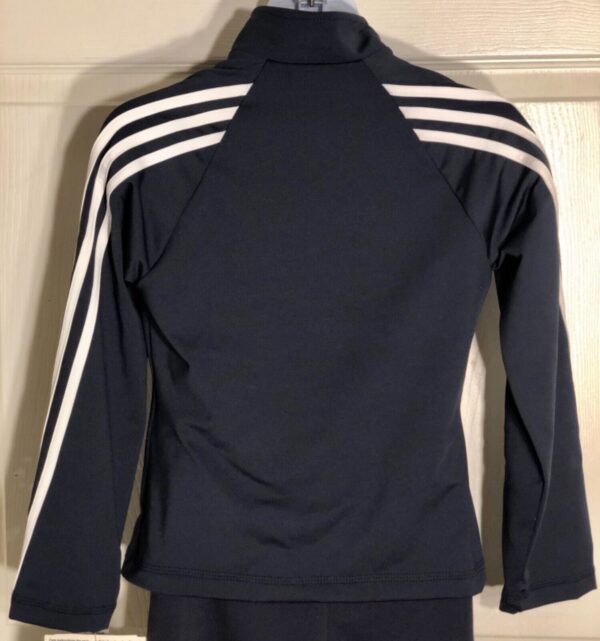 ADIDAS GK DRYTECH CHILD MEDIUM NAVY GYMNASTICS ATHLETES WARM UP JACKET CM NWT! - Image 3