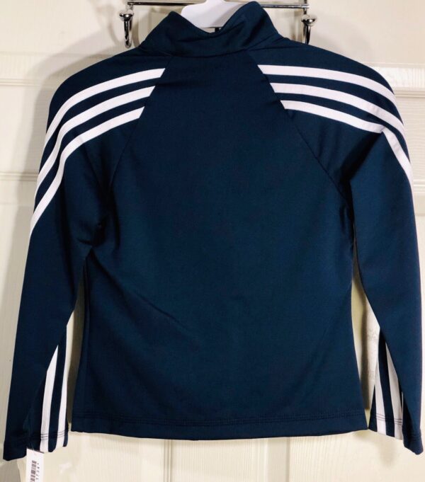 ADIDAS GK DRYTECH CHILD MEDIUM NAVY GYMNASTICS ATHLETES WARM UP JACKET CM NWT! - Image 4