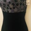 GK DANCE BIKETARD ADULT SMALL BLACK FLORAL FOILED PRINT VELVET GYM CAMISOLE AS - Image 4