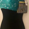 GK DANCE BIKETARD ADULT SMALL SILVER STARRY NIGHT FOIL BLACK VELVET TANK Sz AS - Image 4