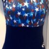 GK PATRIOT STAR PRINT ADULT SMALL FOIL NAVY N/STANK GYMNASTIC DANCE LEOTARD AS