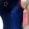GK SAPPHIRE VELVET ADULT SMALL RACERBACK RED TRIM JA GYMNAST DANCE LEOTARD Sz AS - Image 4
