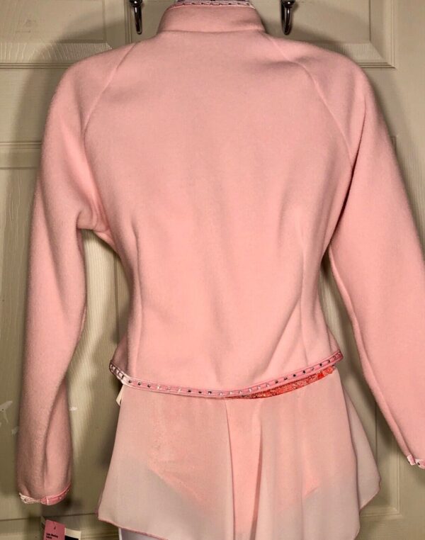 GK ICE FIGURE DANCE SKATE ADULT SMALL PINK FLEECE VELVET JA ZIP JACKET SZ S NWT! - Image 2