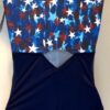 GK PATRIOT STAR PRINT ADULT SMALL FOIL NAVY N/STANK GYMNASTIC DANCE LEOTARD AS - Image 3