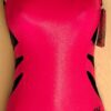 GK Elite PINK POP Pink Black Foil Gymnastic Dance Leotard Adult M NWT