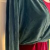 GK SLATE VELVET  LADIES SMALL L/S WRAP W/ TIE SKATE DANCE BALLET CASUAL JACKET S - Image 2