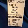 GK SLATE VELVET  LADIES SMALL L/S WRAP W/ TIE SKATE DANCE BALLET CASUAL JACKET S - Image 9