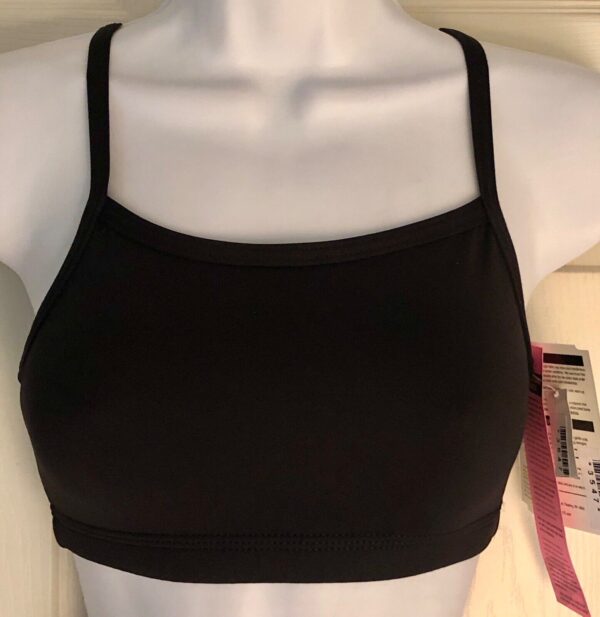 GK ELITE CHEER SPORT TOP ADULT X-SMALL BLACK SYLKTECH CAMISOLE AXS NWT!