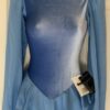 GK ICE FGURE SKATE BLUE VELVET ADULT X-SMALL GEORGETTE SLEEVES JA DRESS AXS NWT!