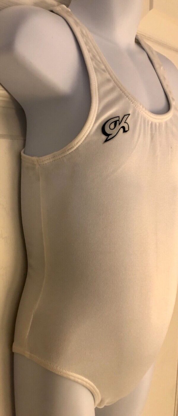 GK COMPETITION SHIRT SINGLET CHILD SMALL WHITE N/S TRADITIONAL LEG CUT Sz CS NWT - Image 3