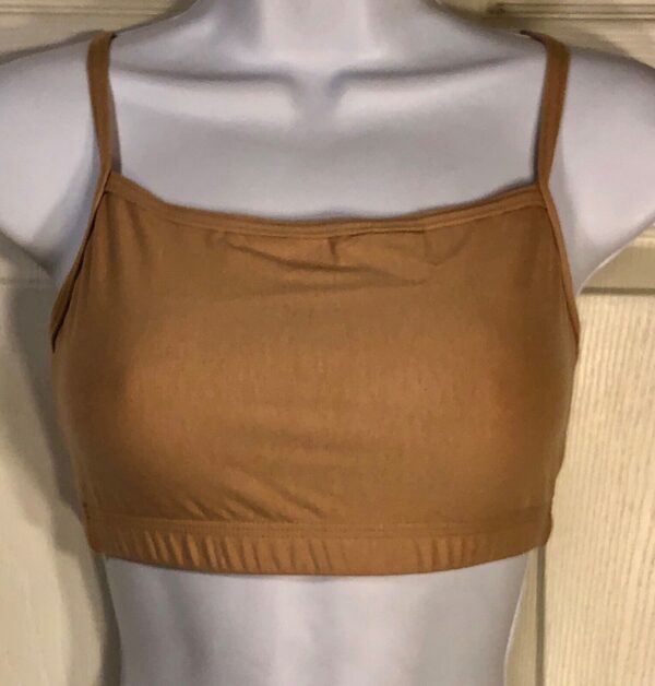 GK Elite CAMISOLE SPORTS BRA #1460 ADULT MEDIUM NUDE COTTON/SPANDEX Size AM NWT!