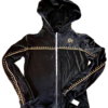 GK WARM UP JACKET LADIES X-SMALL SAPPHIRE VELVET FRONT ZIP HOODIE FOIL JEWELS XS - Image 10
