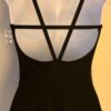 GK JAZZ DANCE LADIES SMALL BLACK SYLKTECH CAMISOLE DANCE CHEER LEOTARD Sz AS - Image 5