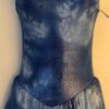 GK ICE FIGURE SKATE ADULT SMALL BLUE TIE-DYE FOIL PRINT CAMISOLE DRESS Sz AS