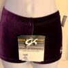 GK WORKOUT SHORTS ADULT X-SMALL MICRO MINI EGGPLANT VELVET CHEER DANCE GYMNAS XS - Image 2