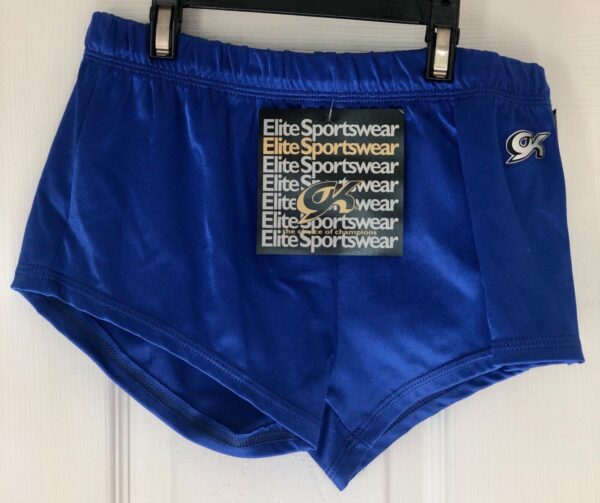 GK BOYS LARGE ROYAL GYMNASTIC RUNNING COMPETITION CUT AWAY SHORTS Sz CL NWT!