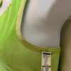 GK ADULT LARGE GREEN VELVET FLORAL AP â€œGYM DIVAâ€ METAL BEAD TANK CROP TOP  Sz AL - Image 4