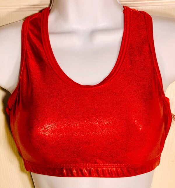 NWT! GK Elite Red Mystique Cheer Dance Top Racerback Size Adult S