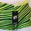 GK MICRO MINI CHEER ADULT SMALL WORKOUT SHORTS GREEN STRIPE FOIL PRINT Sz AS - Image 3