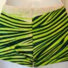 GK MICRO MINI CHEER ADULT SMALL WORKOUT SHORTS GREEN STRIPE FOIL PRINT Sz AS - Image 4