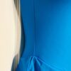 GK ICE FIGURE SKATE LADIES X-SMALL TURQUOISE MATTE TRICOT V-NECK TANK DRESS AXS - Image 3