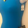 GK ICE FIGURE SKATE LADIES X-SMALL TURQUOISE MATTE TRICOT V-NECK TANK DRESS AXS - Image 6