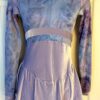 GK ICE FIGURE SKATE LgSLV ADULT SMALL LAVENDER FOIL PRINT & VELVET DRESS Sz AS
