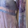 GK ICE FIGURE SKATE LgSLV ADULT SMALL LAVENDER FOIL PRINT & VELVET DRESS Sz AS - Image 5