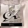 GK CHEER CROP TOP ADULT SMALL SILVER LEAF MYSTIQUE BLACK NYLON/SPANDEX AS NWT! - Image 4