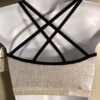 GK CHEER CROP TOP ADULT SMALL SILVER LEAF MYSTIQUE BLACK NYLON/SPANDEX AS NWT! - Image 5