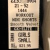 GK CHILD SMALL MINI WORKOUT SHORTS BLACK VELVET CHEER DANCE GYMNASTICS Sz CS NWT - Image 6