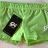 GK NEON GREEN CHILD LARGE MICRO MINI NYLON/SPANDEX DANCE WORKOUT SHORTS Sz CL