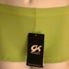 GK NEON GREEN CHILD LARGE MICRO MINI NYLON/SPANDEX DANCE WORKOUT SHORTS Sz CL - Image 3