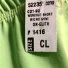 GK NEON GREEN CHILD LARGE MICRO MINI NYLON/SPANDEX DANCE WORKOUT SHORTS Sz CL - Image 5