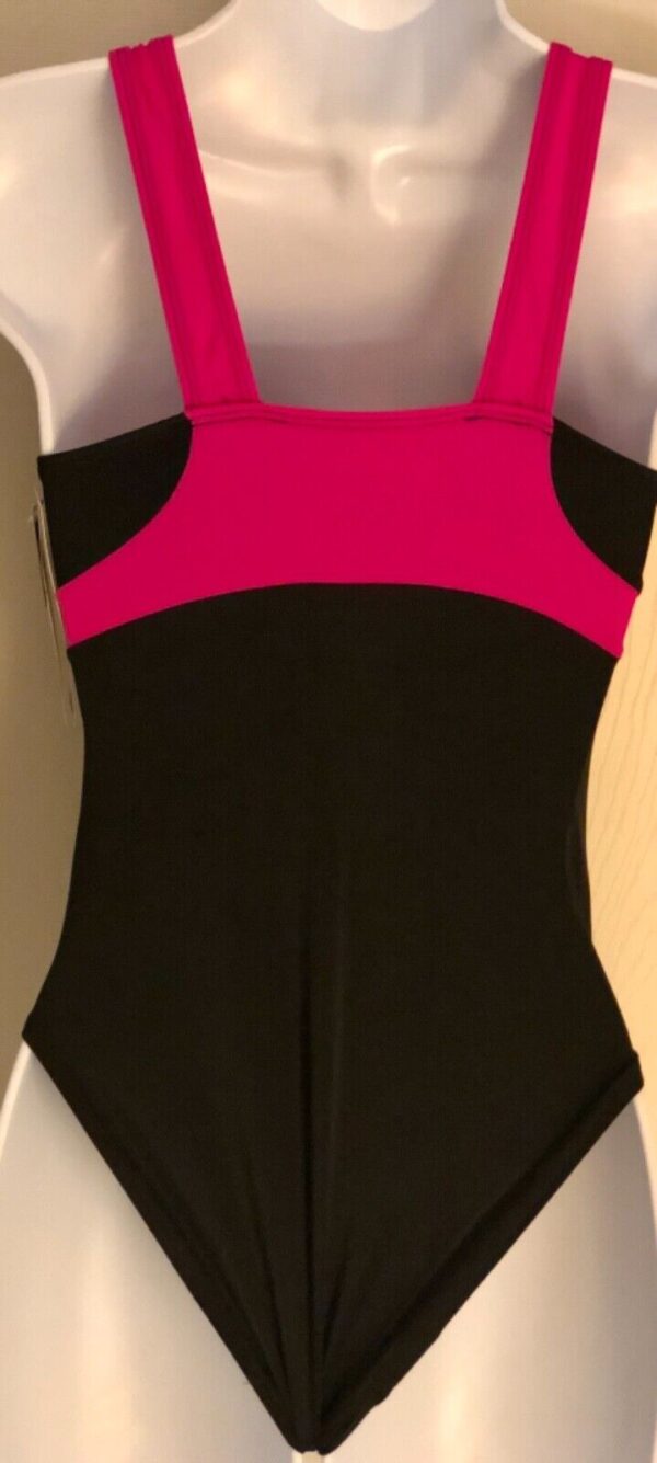 GK CLASSIC BLACK N/S LADIES X-SMALL FUSCHIA N/S GYMNASTIC DANCE TANK LEOTARD AXS - Image 4