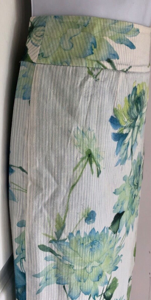 BARRY BRICKEN LONG SKIRT LADIES SMALL FLORAL PRINT LONG FAUX SLIT Sz S EUCc - Image 5