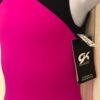 GK CERISE BLACK NYLON/SPANDEX GIRLS MEDIUM GYMNASTICS DANCE TANK LEOTARD Sz CM - Image 3