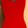 GK BASIC TANK LADIES SMALL RED NYLON/SPANDEX GYMNASTICS DANCE LEOTARD Sz AS NWT - Image 2
