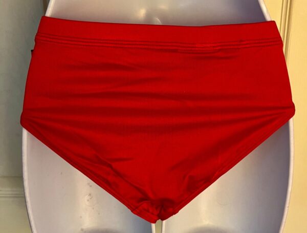 GK BRIEFS ADULT SMALL HI-WAIST TRAD CUT RED NYLON/SPANDEX CHEER GYMNASTIC Sz AS - Image 4