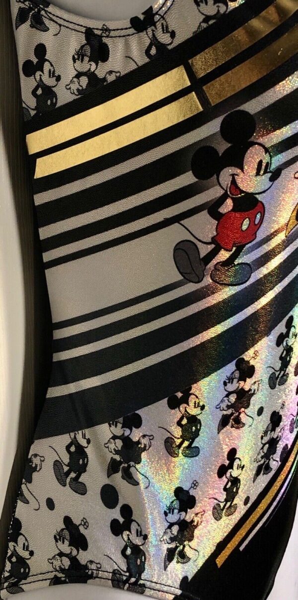 GK DISNEY ADULT SMALL MICKEY & MINNIE MOUSE GYMNASTICS TANK LEOTARD Sz AS NWT! - Image 3