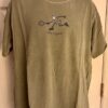 LIFE IS GOOD Men's Large TENNIS Theme Graphic Faded Green Short Sleeve T Shirt