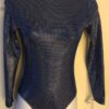 GK LgSLV LADIES SMALL BLUE SPOTLIGHT FOIL GYMNASTICS DANCE LEOTARD Sz AS NWT!