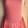 GK ICE FIGURE SKATE DRESS ADULT X-SMALL SLVLS PINK VELVET TYE-DYE CHIFFON AXS